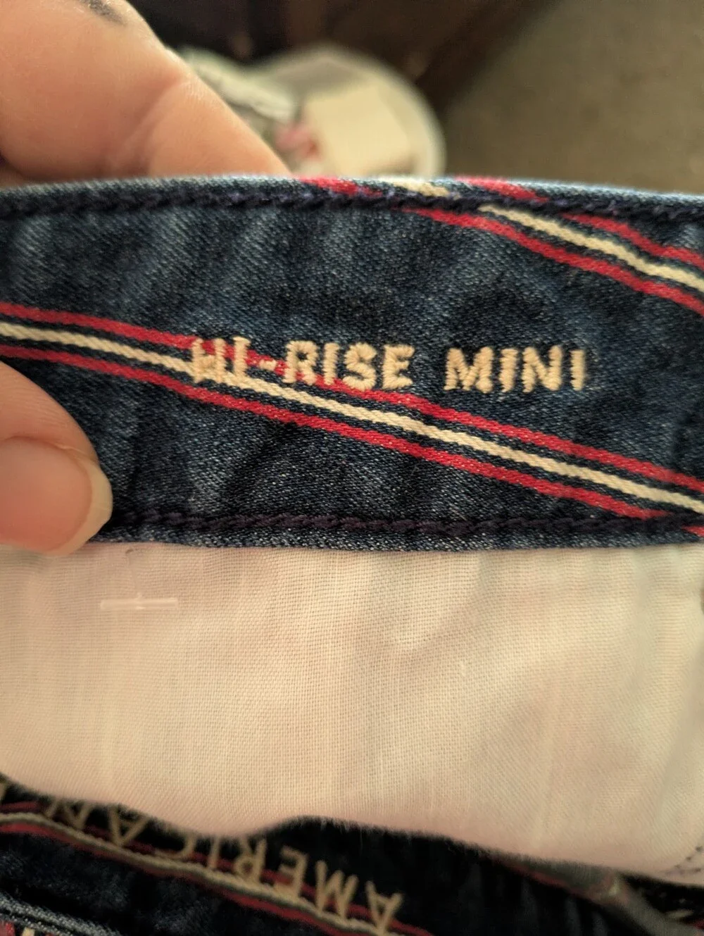 American Eagle Super Stretch Hi Rise Mini Denim Skirt Size 4